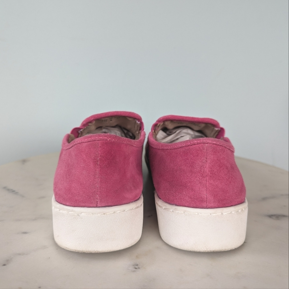 Jack Rogers Ronnie Pink Perforated Suede Slip On Sneakers - Picture 6 of 10